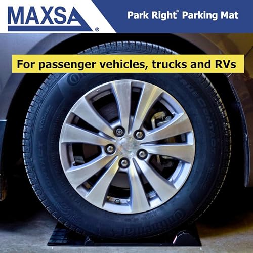 Maxsa 37358-2PK Park Right 21" x 11" x 2" Parking Mat, Black, Amazon Exclusive