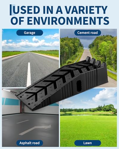 Heavy Duty Car Ramps, 2 PCS 16000 lbs GVW Capacity, 7.6 in Lift Height