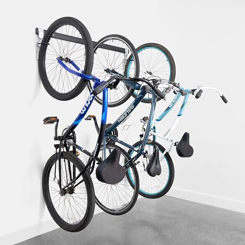 SafeRacks Bike Storage Rack Wall Mount Garage Bike Hanger for 5 Bicycles Adjustable Hooks Organize Bicycles in the Garage(5-bike hooks, holds 500lbs)