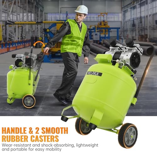 13 Gallon Air Compressor,2HP 4.2SCFM @90PSI Ultra Quiet and Oil-Free Air Compressor,115PSI Max Pressure,75 dBA Noise Level,Oil Free Compressor Tank for Auto Repair, Tire Inflation, Spray Painting