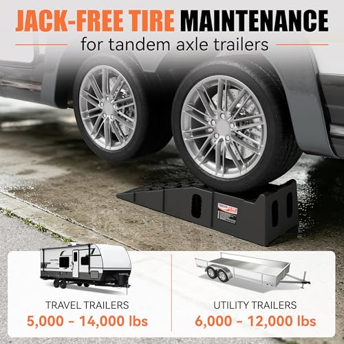 TOWKING 16000lb Heavy Duty Car Ramps, Non-slip 7"H for Underbody Oil Change