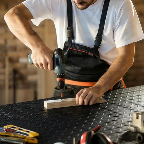 16.5" x 48" Work Bench Mat, Anti Slip Durable Craft Mat, Essential Workbench Accessories for Woodworking, Painting & DIY Craft Projects, Protective Non-Slip Mat for Workbenches & Tables