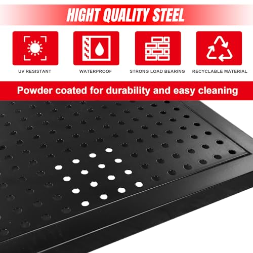 Torin 22 Piece Metal Wall Pegboard Utility Tool Storage System: Modular Pegboard Organizer Board Kit for Optimal Tool Organization in Garage, Workbench, Shop, Shed (Black)