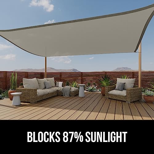 GORILLA GRIP Commercial Doormat and Sun Shade, Door Mat in Size 29x17 inch Fade Resistant in Black, in Size 8x10 Inch Easy Install in Graphite, 2 Item Bundle