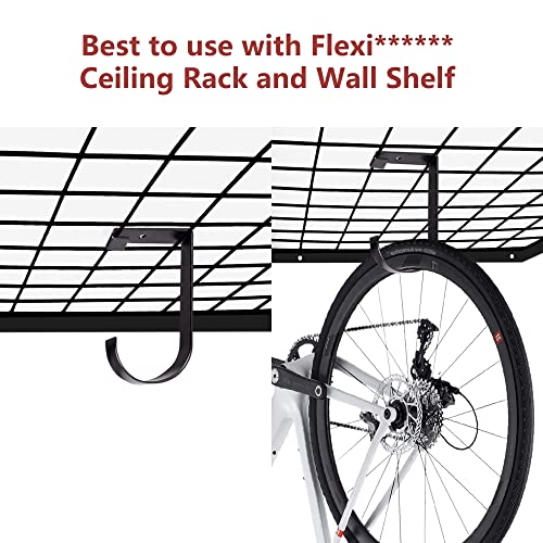 Saderoy 6-Pack Storage Hook for Garage Ceiling Rack & Wall Shelves, Alloy Steel, 70lbs Capacity, Black