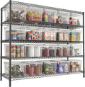 REIBII 3200LBS Storage Shelves 55.5" W Garage Shelving Heavy Duty 5 Tier Adjustable Wire Shelving Unit Metal Shelving for Garage Pantry Commercial Basement,55.5" W X 18''D X 71" H