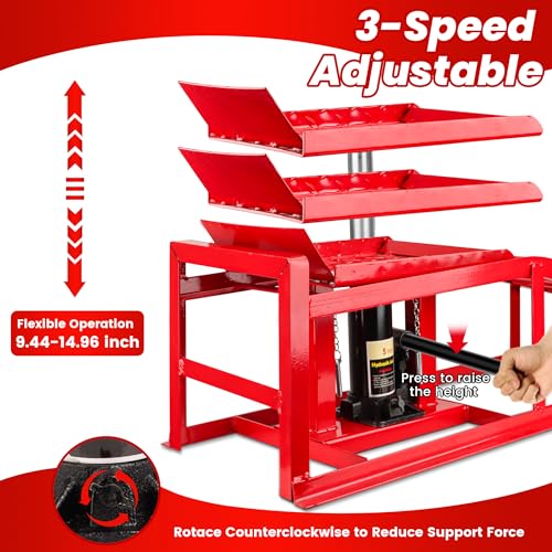 2PCS 5T 11060lbs Hydraulic Car Ramps, Heavy Duty Hydraulic Vehicle Ramps Lift Ramp, Portable Car Ramps for Oil Changes, Car Lifts for Home Garage, Vehicle Auto Garage Repair