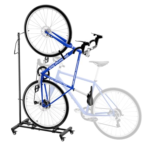 Sttoraboks Vertical Bike Parking Stand - Adjustable Height for 29"Wheels, Space-Saving & Freestanding Bike Rack for MTB/Road Bikes,No-Drill Installation Indoor Bike Storage for Apartments & Garages