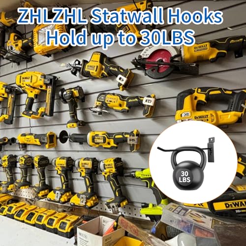 ZHLZHL 60 Pack Slatwall Hooks,4/6/8 Inch Heavy Duty Slat Wall Hooks Different Size Black Slatwall Accessories,peg Hooks for slatwall for Garages,Retail Stores