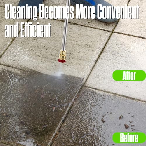 QIOMALA 4800PSI PowerWasher with 4 Quick Connect Nozzles, Foam Cannon for Car, Lane, Patio Cleaning