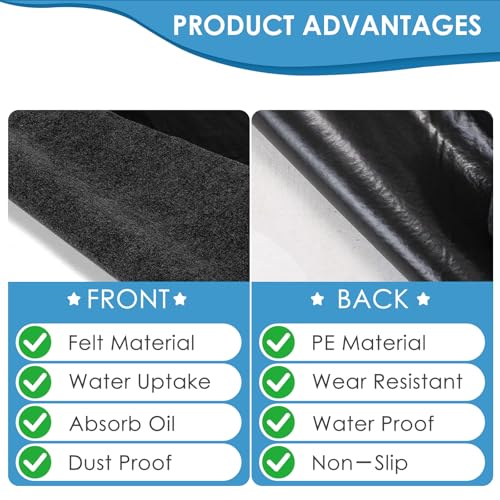 Meitola Garage Floor Protection Mat (8' x 8') Suitable for garages, it Prevents Slipping on the Bottom of Cars, Prevents Oil spillage, is Waterproof, Stain-Resistant, and Protects the Floor Surface.