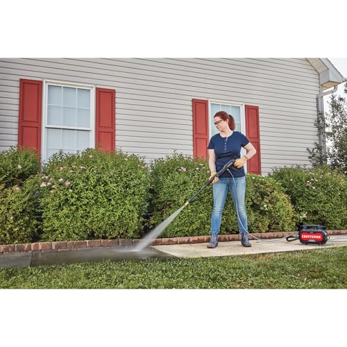CRAFTSMAN Electric Pressure Washer, Cold Water, Lightweight Corded Power Washer for Cars, Driveways, Patio and Garage, Powerful 1700-PSI, 1.2-GPM, Compact, Easy to Use (CMEPW1700)