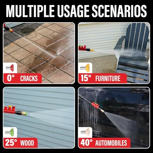 MZK 4800PSI Pressure Washer with 4 Quick-Connect Nozzles, Foam Cannon for Easy Replacement, High-Pressure Cleaning of Cars, Fences, Driveways