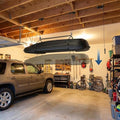 EliteEdge Cargo Box Garage Pulley System, Heavy Duty Ceiling Hoist for Rooftop Cargo Boxes & Large Storage Bins, 200 Lb Capacity, Fits 10–14 ft Garage Ceilings, Adjustable Straps & Dual Anchor Design