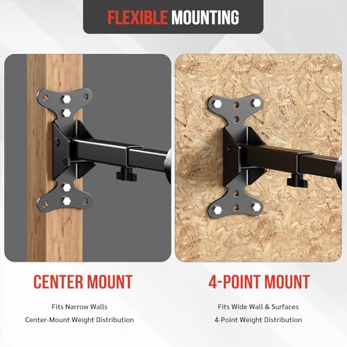 BEISHI Heavy-Duty Bike Wall Mount for Garage Aluminum Alloy & Steel Folding Bicycle Rack,360° Rotation,Adjustable Hook, 66lbs Capacity Horizontal Indoor Bike Storage, for Road Mountain Hybrid Bikes