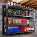 79”W Garage Shelving Heavy Duty, 6000LBS Metal Storage Shelves, 24” Deep Storage rack shelf, Steel Tall Industrial Shelving , 4 Tier Adjustable Standing Shelf for Warehouse / Shop 79"W x 24"D x 79"H