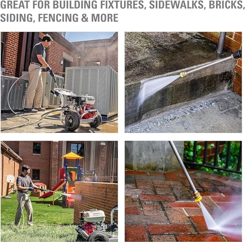 Simpson 3600 PSI Gas Pressure Washer, 2.5 GPM Commercial Power Washer, Cold Water, Honda GX200 Engine, 35' Hose, Aluminum Series, 49-State Compliant (ALH3425)
