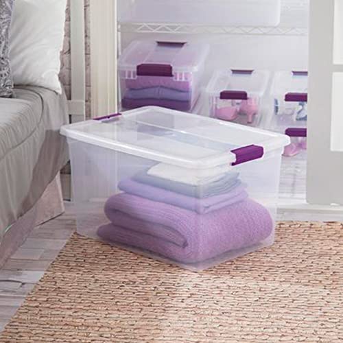 Sterilite 116 Quart and 66 Quart Multipurpose Ultra Storage Tote Box Storage Containers for Home or Office Organization, Clear, 4 Pack and 6 Pack
