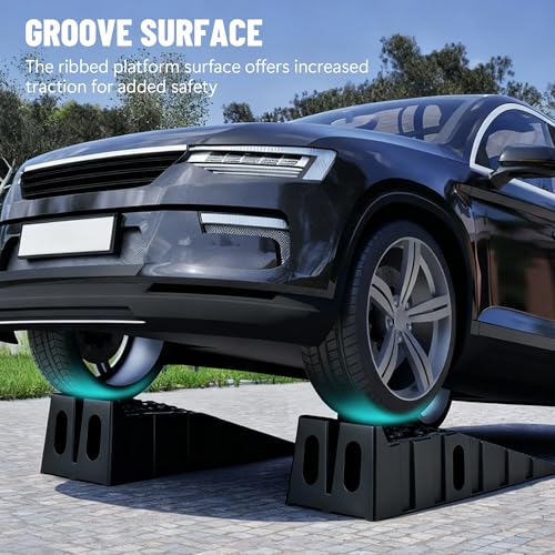 Heavy Duty Car Ramps for Oil Changes, 16000LBS GVW Capacity, 6.7" Lift