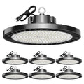 lvsdak UFO LED High Bay Lights 200W 30000LM 5000K 6 Pack with Plug Suitable for Warehouse Workshop Factory Gym Garage Barn AC100-277V