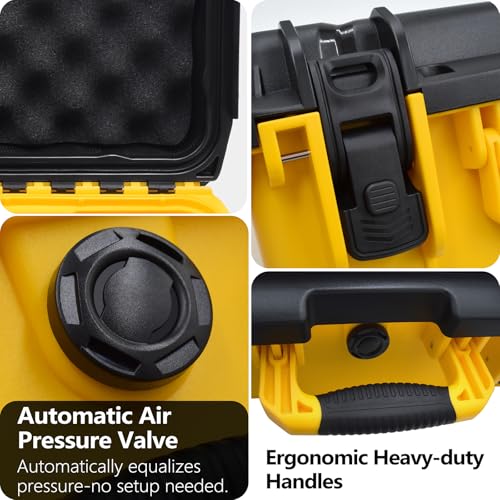 Case for Dewalt Battery- Extra Large Hard Storage Box with Adjustable Dividers for Dewalt 12V/20V/60V Battery & Charger, Durable Protective Tool Battery Organizer (CASE ONLY)