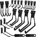 klasit Slatwall Hooks Black 20Pack Firmly and Durable Slatwall Accessories,Perfect for Organizing Garden Tools and Heavy Duty Tools and Garage Hooks Organize Your Space Efficiently