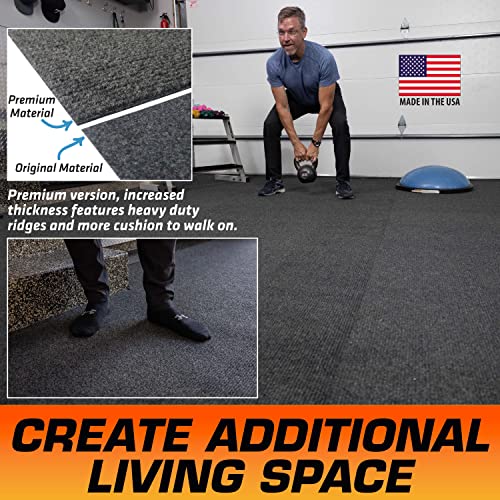 Armor All Premium Garage Floor Mat, Increased Thickness & Cushion, (Combined Size: 19’ x 7’6”), (Includes Double Sided Tape), Protects Surfaces - Absorbent/Waterproof/Durable (USA Made)
