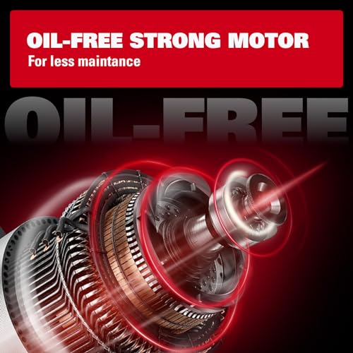 ECOMAX Air Compressor 3 Gallon 110 PSI Pancake Portable Oil-free Tank with 11 PCS Accessories Kit