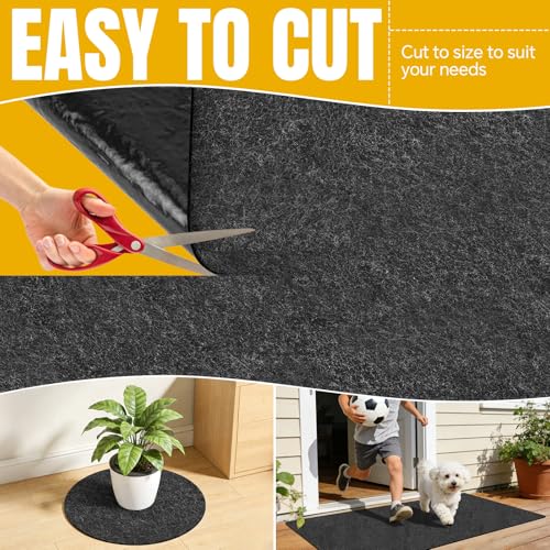 Large Garage Floor Mat 7.5 x 8.6 FT – Heavy Duty Oil Absorbent Parking Mat with Waterproof Non-Slip Backing,Reusable Washable Floor Protector for Garage,Driveway, Workshop & SUV,Velcro Included