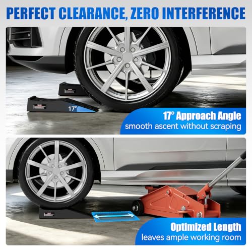 TOWKING 2.6" Lift Low Profile Car Ramps for Maintenance, Jack Support Only