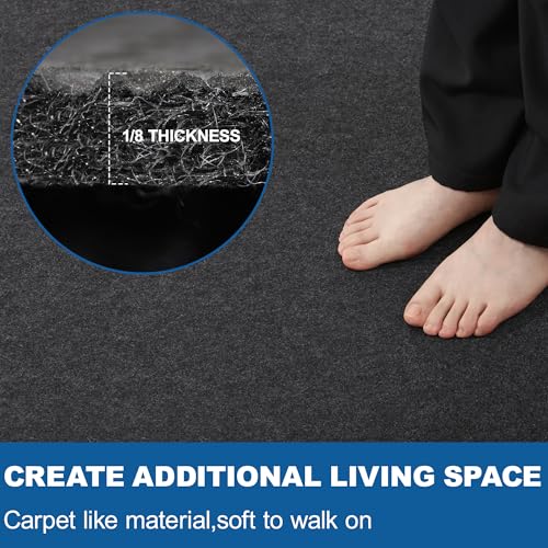 Extra Large Garage Floor Mat 8' 10" x 22' - Premium Felt + Waterproof Backing Thickened and Soft Heavy Duty Oil Absorbent Non-Slip Pad Garage Parking Mats for Floor Large SUVs MPV Pickup Truck RV