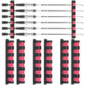 Teyva Daily 3 Set Fishing Rod Holders for 18 Garage Fishing Rod Rack Wall Mount Fish Pole Holders for Boat Room Vertical Horizontal Pole Storage Boat Accessories Gifts for Men (Horizontal)