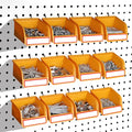 ELEAD Pegboard Bins Organizer Set 12-Pack - Durable Storage Tray for Screws, Nuts, Bolts, Hardware, Crafts, Accessories | Fits Standard Pegboards | 16 Labels for Garage Workshop Craft Room