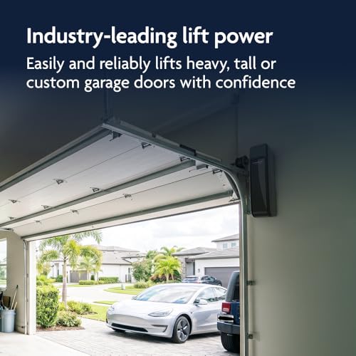Chamberlain RJO101MC Ultra-Quiet Wall Mount Garage Door Opener with Battery Backup, myQ Smart Wi-Fi Control, LED Lighting System, Space-Saving Design for Quiet Operation