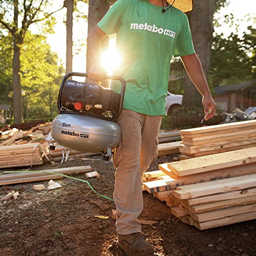 Metabo HPT Air Compressor, THE TANK, Portable Pancake Air Compressor 200 PSI, 6 Gallon Tank, Versatile for Use with Framing, Siding, Finish, Brad or Roofing Nailers, EC914S