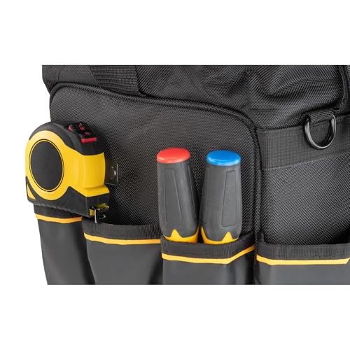 DEWALT Tool Bag, Water Resistant, Hard Bottom, 20-inch, Professional Tool Tote with Organization (DWST560104)