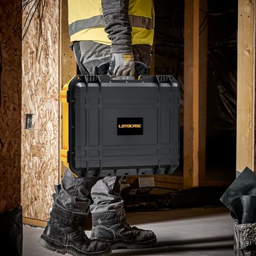 Case for Cordless Drill/Impact Driver Set - Waterproof Hard Tool Box for Dewalt Taladro, Power Tool Kit Bag for Drill Set | Impact Driver/Battery/Charger