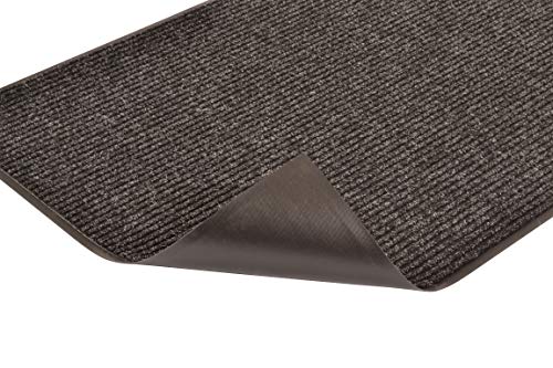 Notrax 109 Industrial Door Mat, 3' x 5' Entrance Mat, Heavy Duty Commercial Rug for Businesses, Welcome Lobbies, Garage, and Mudroom, Made in the USA, Charcoal Black, Brush Step 109S0035CH