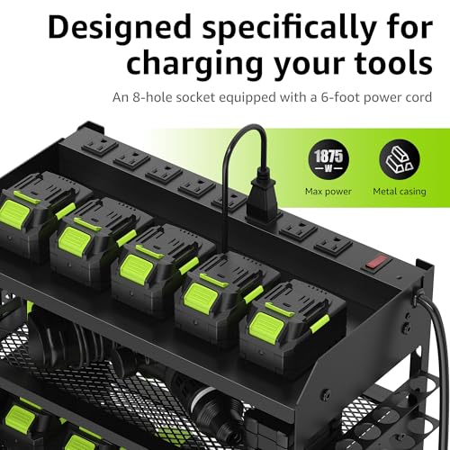 HUPBIPY Modular Power Tool Organizer Wall Mount Drill Holder Garage Shelf