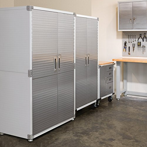 Seville Classics Mega 48" x 24" x 72" Tall Cabinet, Grey, Granite