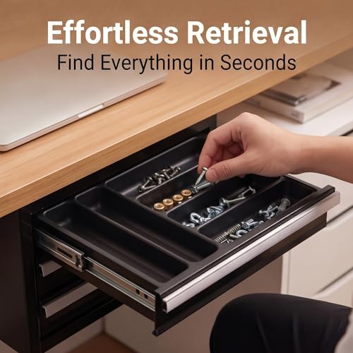 6 Pcs Tool Box Organizer Tray Divider Set for Kobalt Mini 2-Drawer ToolBox – Compatible with Both Old & New Version,Tool Desk Drawer Organization, Toolbox Accessories&Organizer.