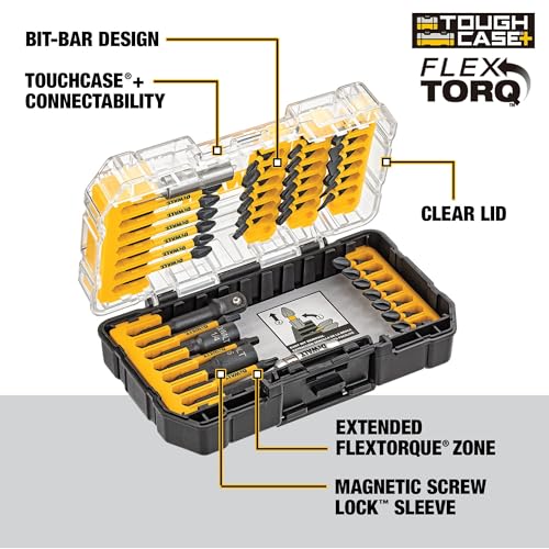 DEWALT Screwdriver Bit Set, 40 Pcs. Impact Ready, FlexTorq Impact Driver Bit Set with Storage Case (DWA2T40IR)