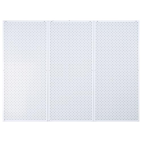 Daanxw Pegboard Rack Garage Storage Steel Horizontal PegBoard Pack,Steel Pegboard Heavy Duty- 3 Pack 16-Inch X 36-Inch Metal Peg Board Tool Organization Panels (White)
