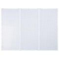 Daanxw Pegboard Rack Garage Storage Steel Horizontal PegBoard Pack,Steel Pegboard Heavy Duty- 3 Pack 16-Inch X 36-Inch Metal Peg Board Tool Organization Panels (White)