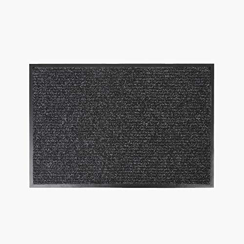 Notrax 109 Industrial Door Mat, 3' x 5' Entrance Mat, Heavy Duty Commercial Rug for Businesses, Welcome Lobbies, Garage, and Mudroom, Made in the USA, Charcoal Black, Brush Step 109S0035CH