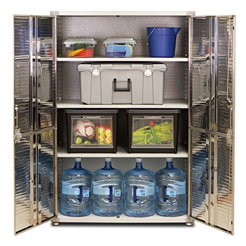 Seville Classics Mega 48" x 24" x 72" Tall Cabinet, Grey, Granite
