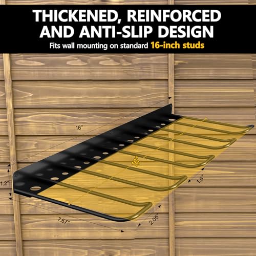 RacKeaLsi 2 Pack Drill Holder, Power Tool Organizer Wall Mount, Heavy Duty Garage Storage and Tool Organizer, Ideal Garage Organization Gifts for man, 8 Slots for Power Tools and 32 Screwdriver Rack