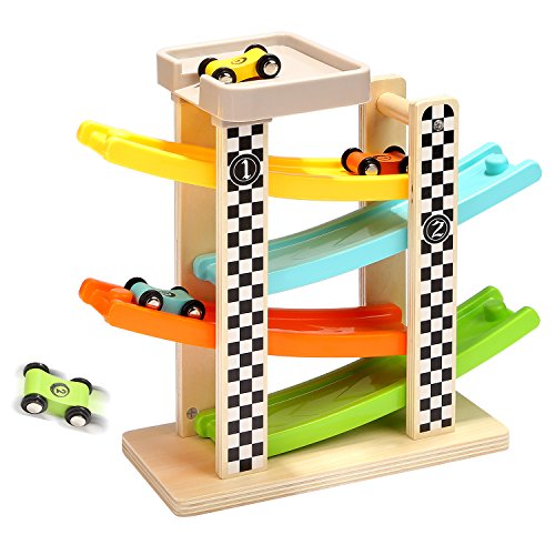 Toddler Toys for 1 2 Year Old Boy and Girl Gifts Wooden Race Track