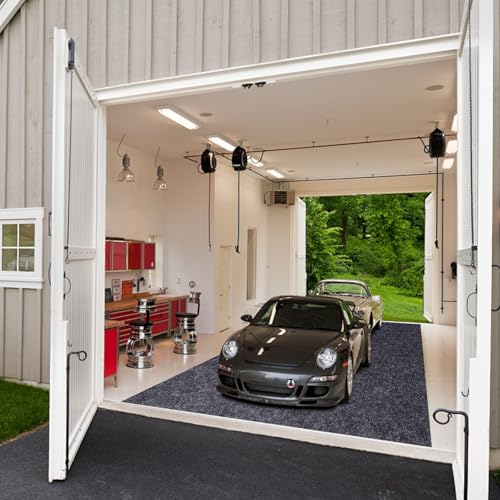 Evercomfy Garage Floor Mat, 7.4 x 8.4 Ft Waterproof Mat with Non-Slip Backing, Reusable Absorbent Surface, Easy Clean Floor Protector Oil Spill Mats for Garage, Driveway, Workshop