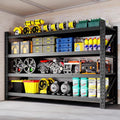 BYNSOE 71" W Garage Shelving Storage Shelves 5000LBS Metal Heavy Duty Garage Shelves Units Adjustable Storage Shelves for Industrial, Factory,71" W X 24" D X 69" H